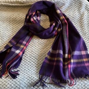 Coach Black Violet 100% Cashmere Scarf NWT